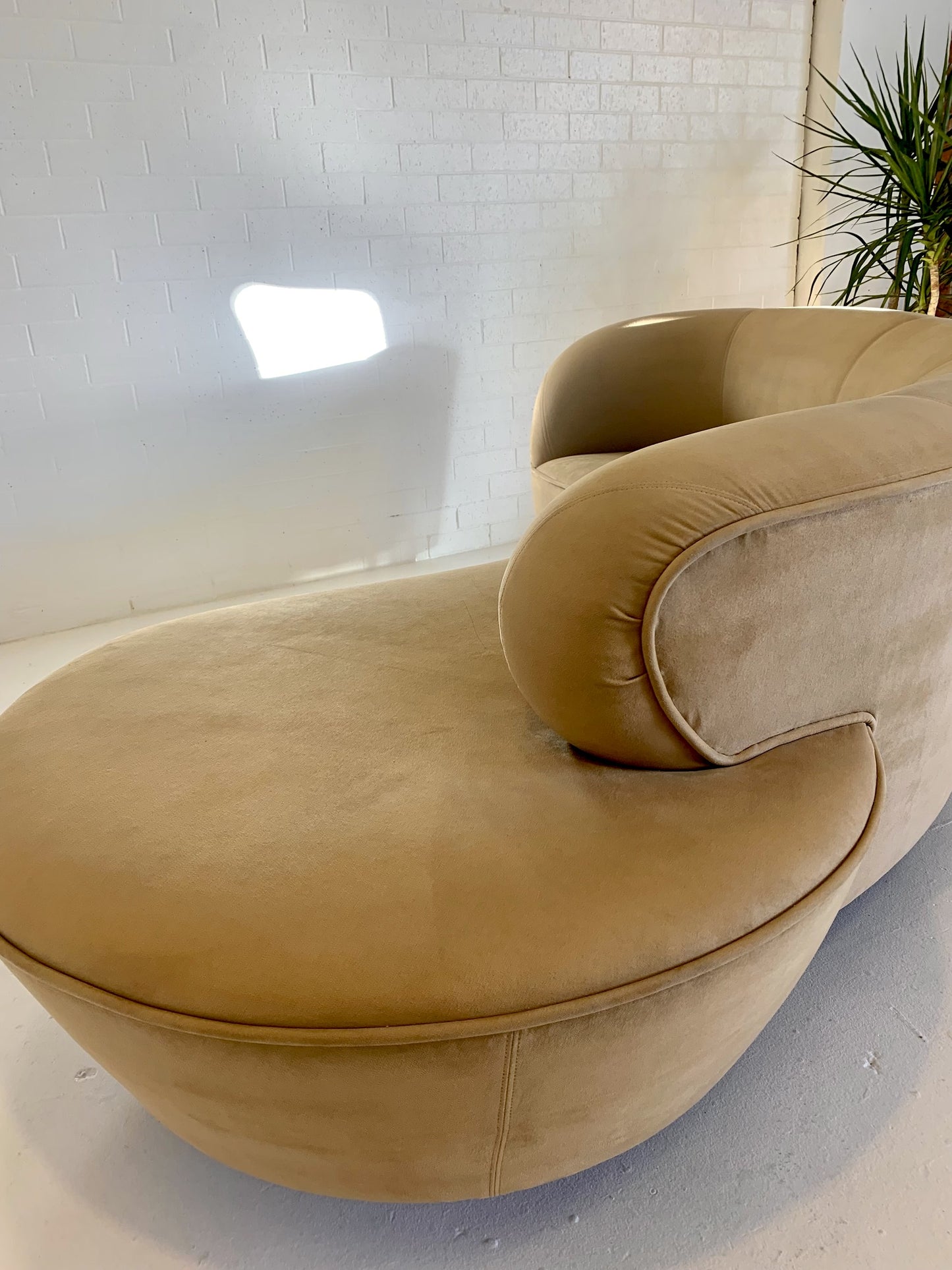 Stunning Curved Sofa and Ottoman