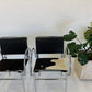 Tubular Chrome Chair with Cowhide Seat