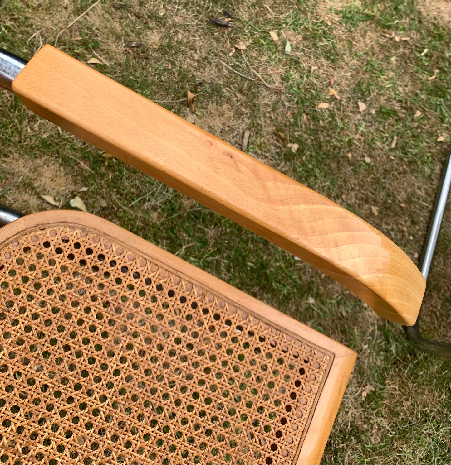 Set of 6 Marcel Breuer Cesca B32 Dining Chairs, Made in Italy