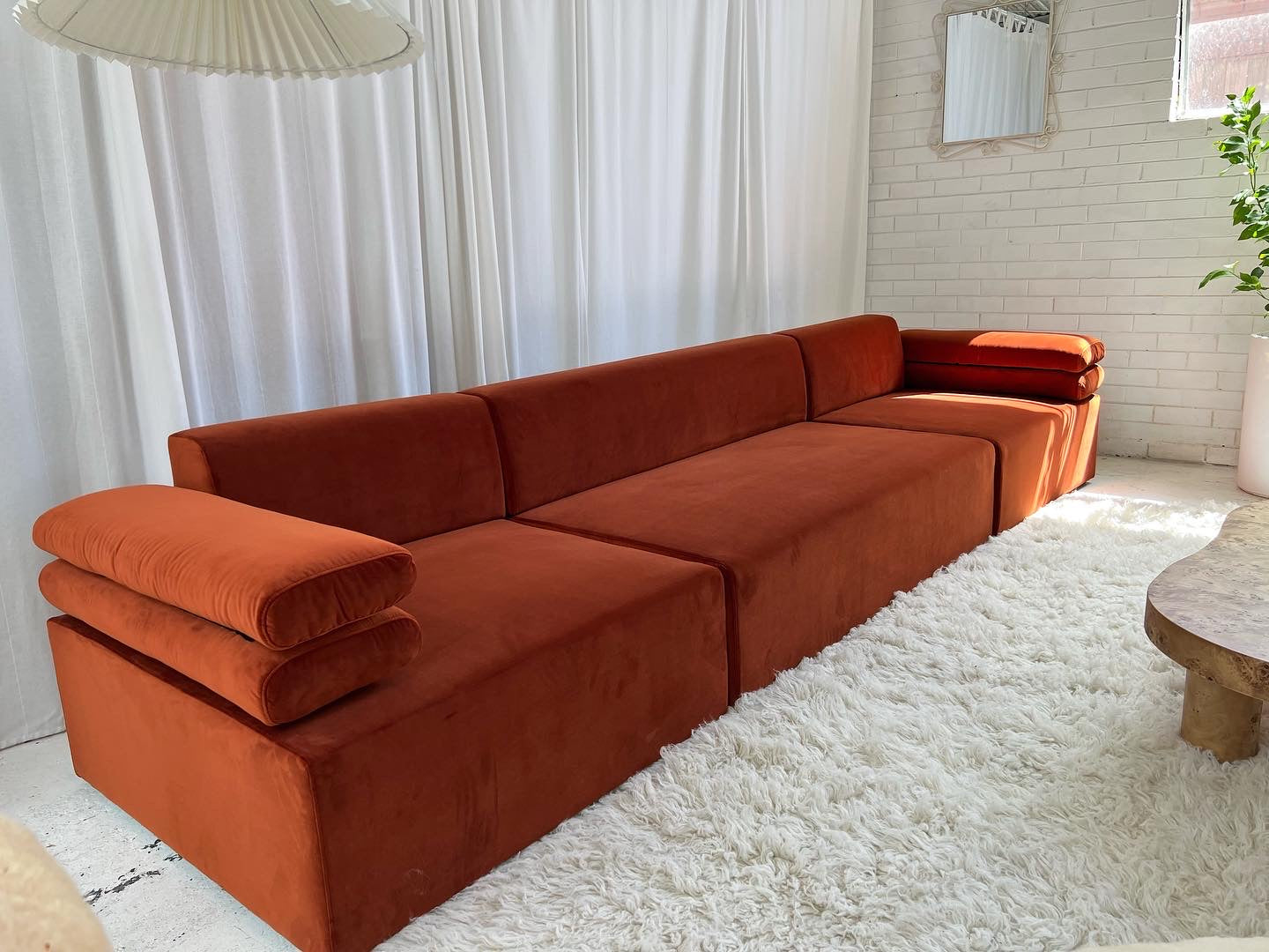- Copper Velvet Modular Sofa Set