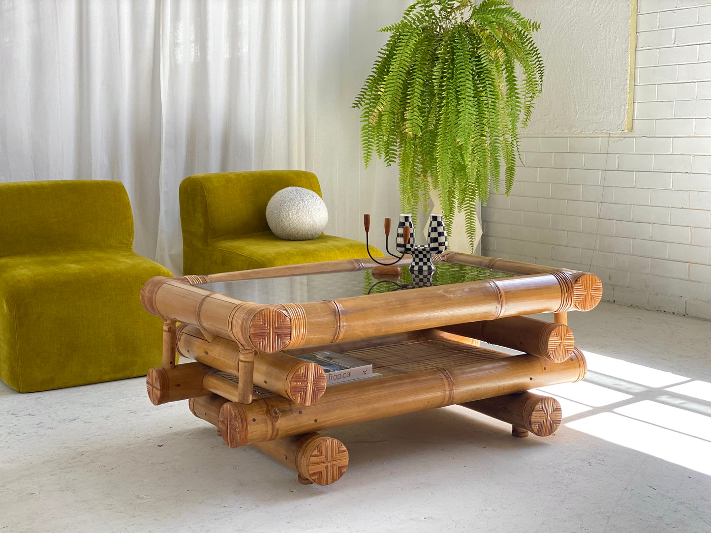 Large Bamboo Coffee Table