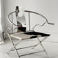 Chrome & Cow-Hide Lounge Chair