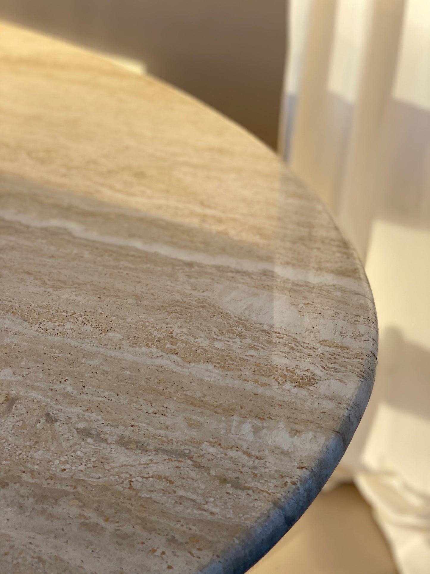Italian Travertine Dining Table