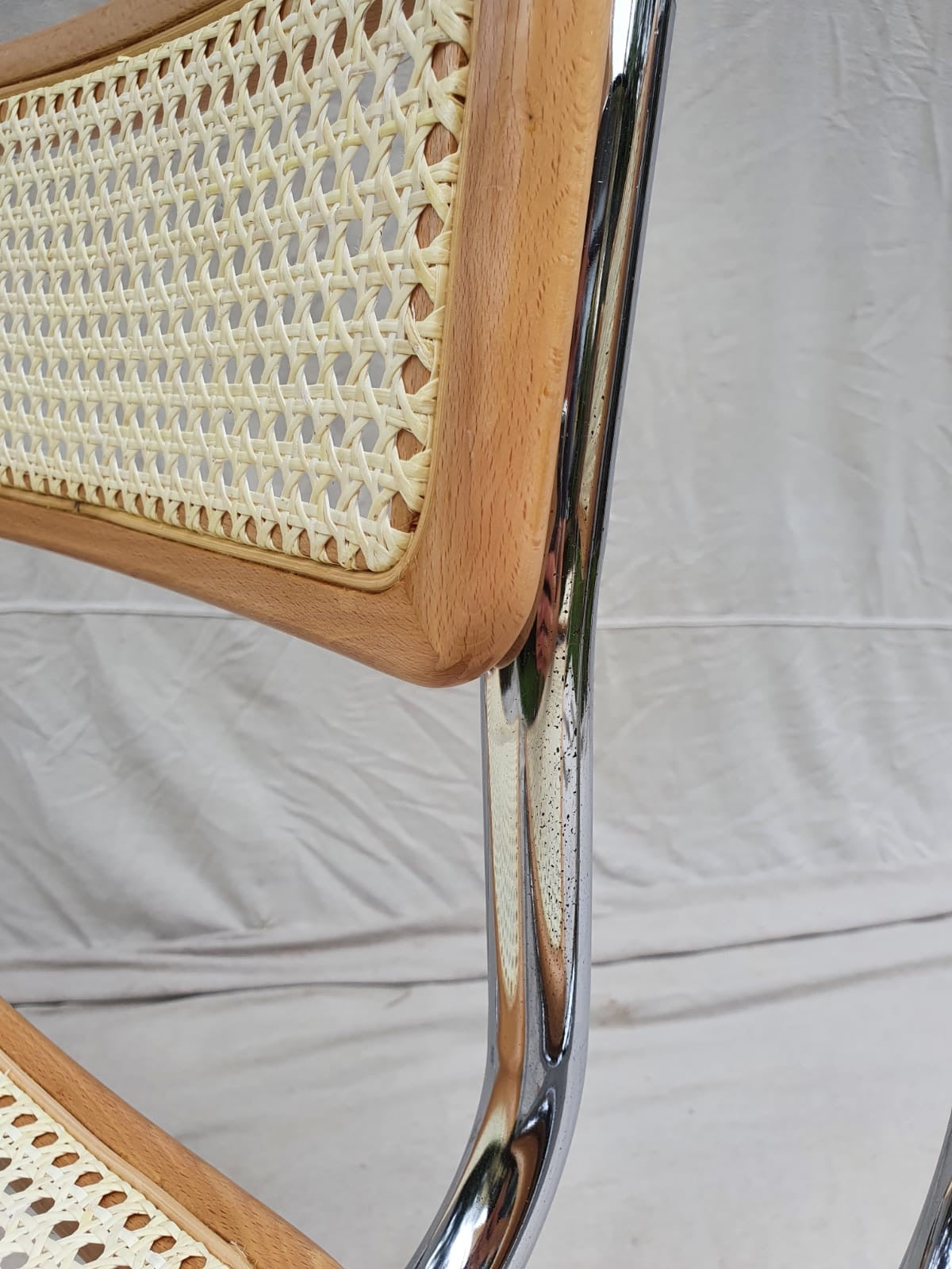 Set of Four Cesca Style Cane Bar Stools, made in Italy