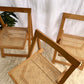 Original Italian Aldo Jacober Rattan Folding Chairs