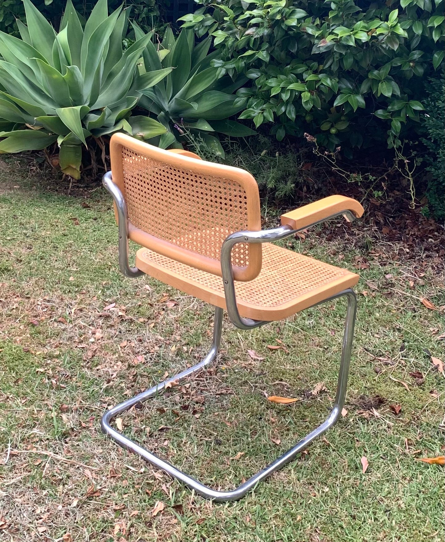 Set of 6 Marcel Breuer Cesca B32 Dining Chairs, Made in Italy