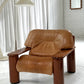 - Pacific Green Tan Leather Armchair