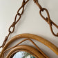 Vintage Italian Bamboo Mirror by Bonacina