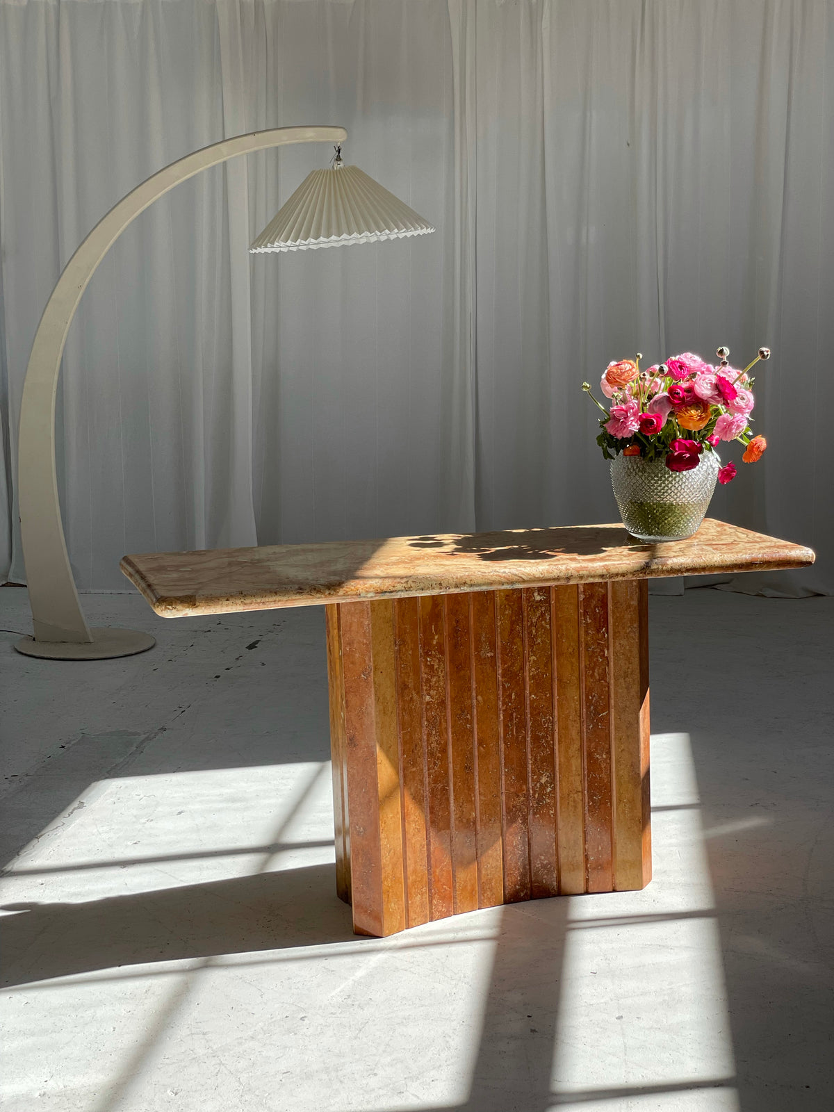 Orange Marble Hall Table