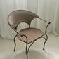 - Curvy Iron and Cane Armchair