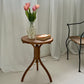 - Vintage Bentwood Rattan Side Table