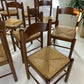Vintage Timber Rush Dining Chairs - Eight Available