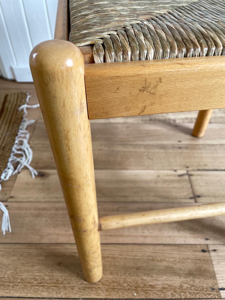 Vintage timber rush dining chairs