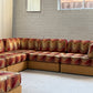 Vintage 9 Piece Geometric Corduroy Modular Sofa & Ottoman (Set)