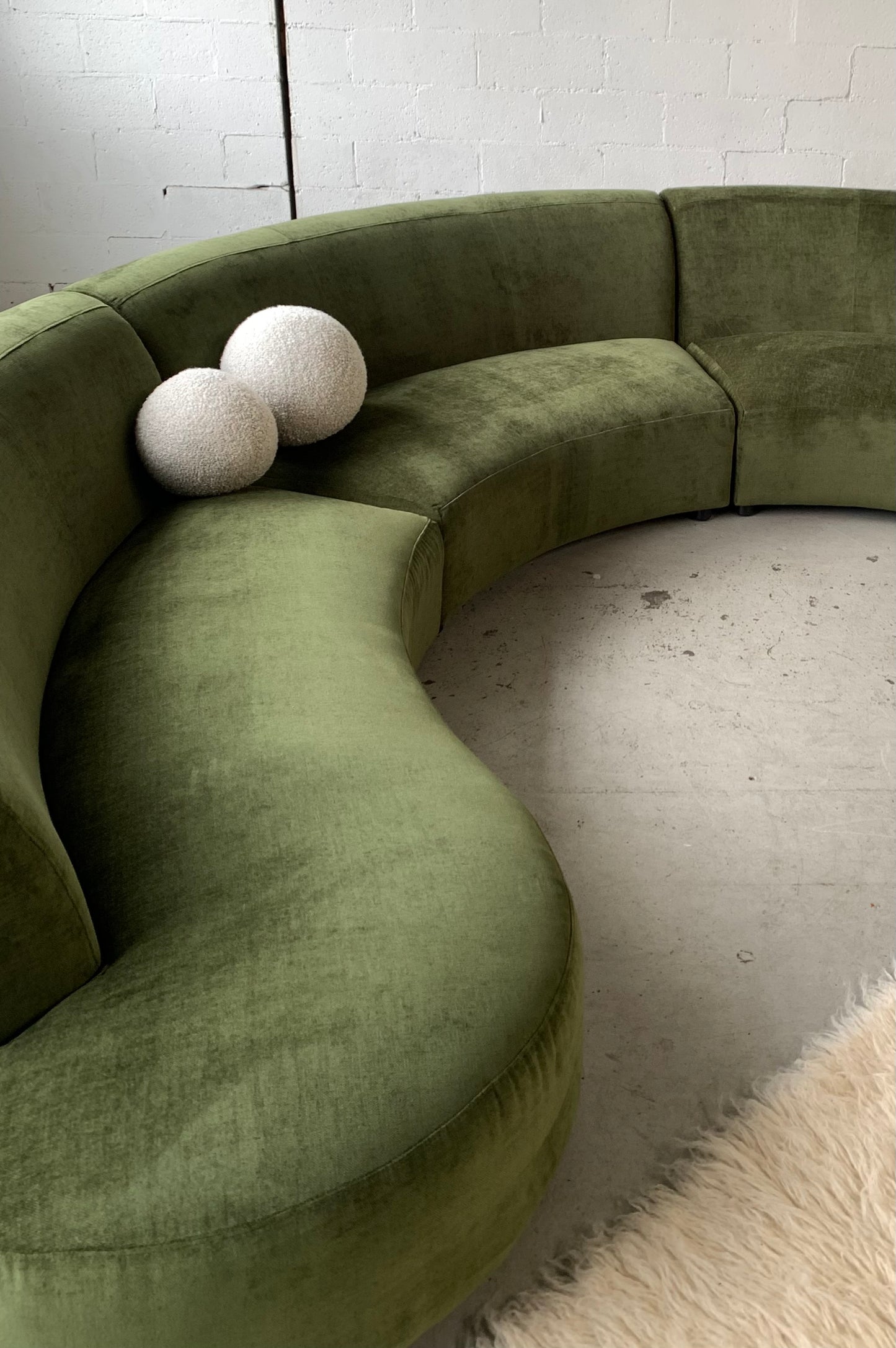 Bespoke Velvet Modular in Deep Botanical Green