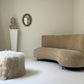 Bespoke Curved Sofa in Cashew Velvet