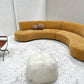 = Bespoke Mustard Curved Sofa Set