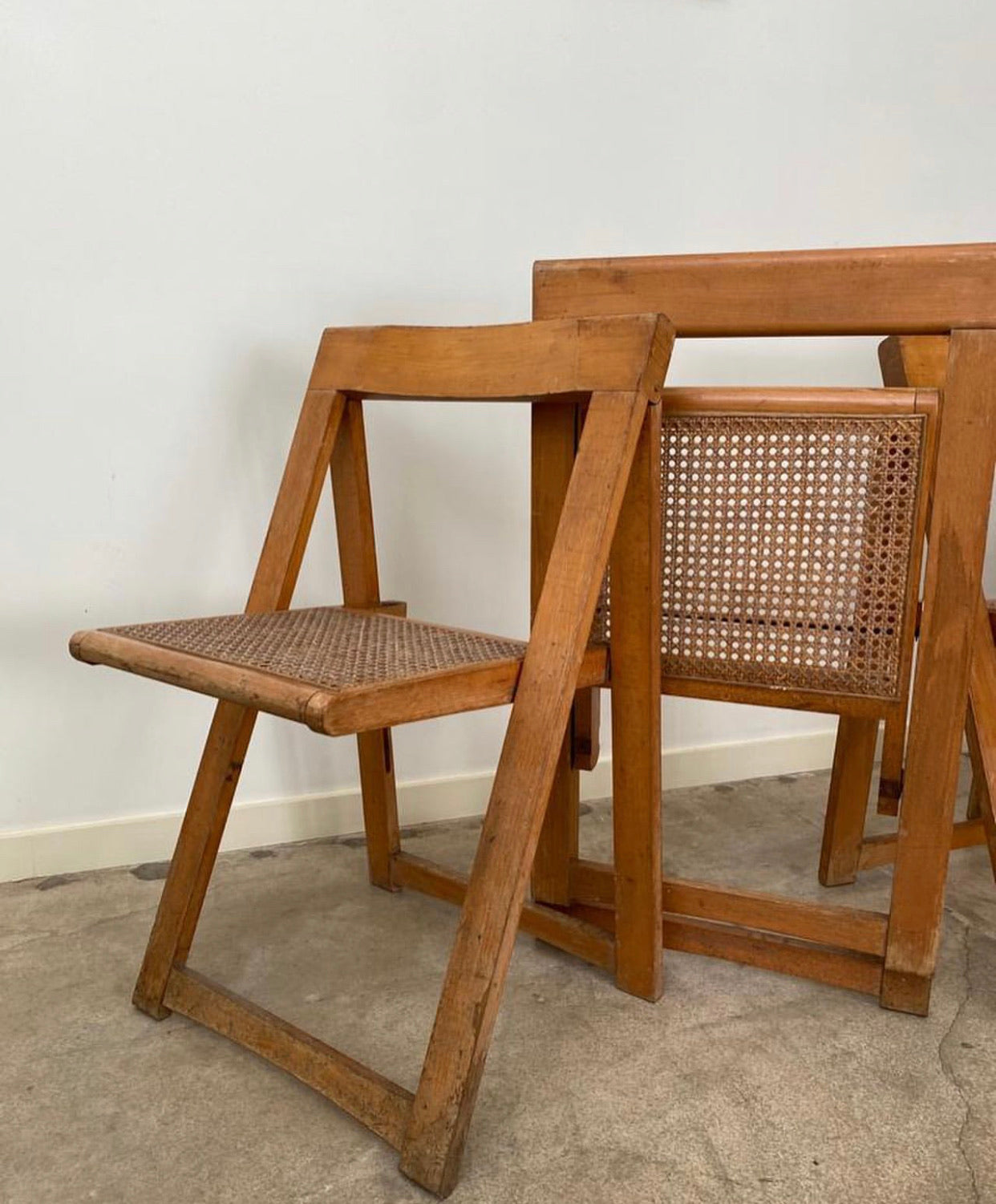 Mid Century Italian Aldo Jacober and Pierangela d’aniello Folding Chairs