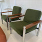 Vintage Teak and Chrome Sebel Armchairs