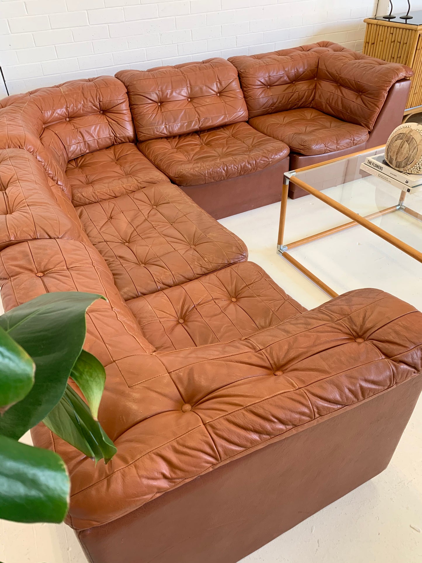 Vintage Leather Modular Sofa
