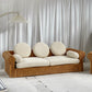 Vintage Cane and Boucle Lounge / Day Bed