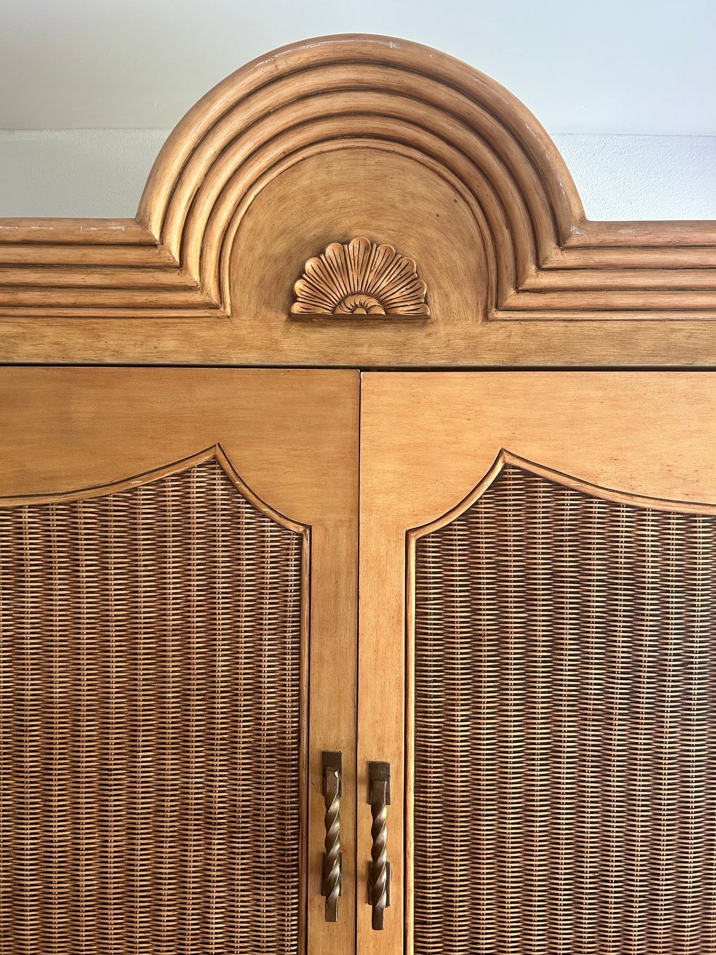 - Timber & Wicker Armoire