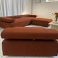 - Bespoke Rust Boucle Modular Sofa Set