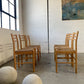 Set of Six Rush Dining Chairs