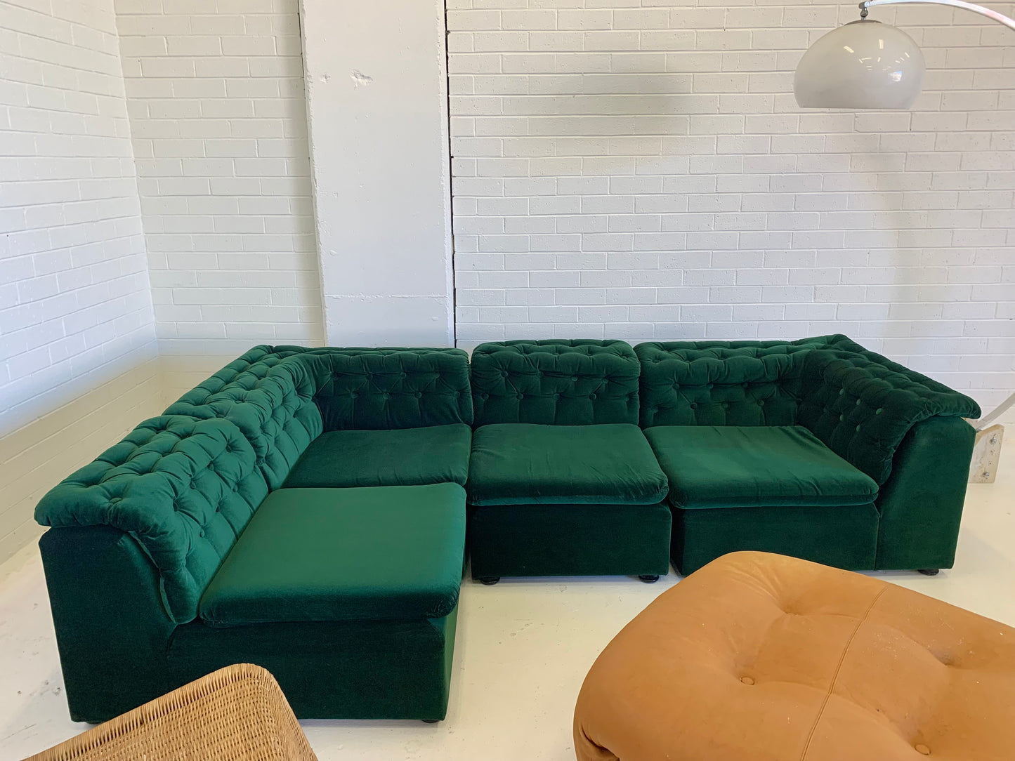 Vintage Fler Velvet Modular Sofa