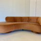 Stunning Curved Velvet Sofa