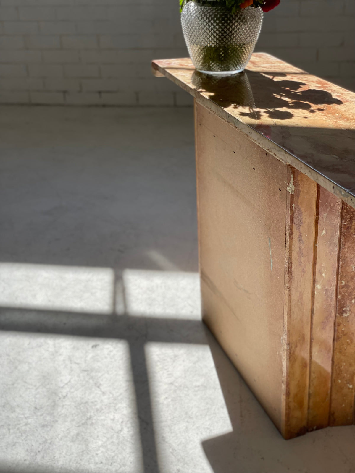 Orange Marble Hall Table