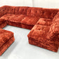 Vintage Velvet Modular Sofa - Seven Piece Set