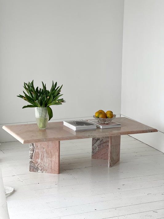 Pink Marble Coffee Table