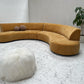 = Bespoke Mustard Curved Sofa Set