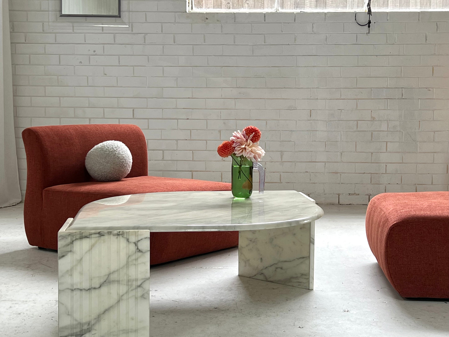 Vintage Marble Tear Drop Coffee Table