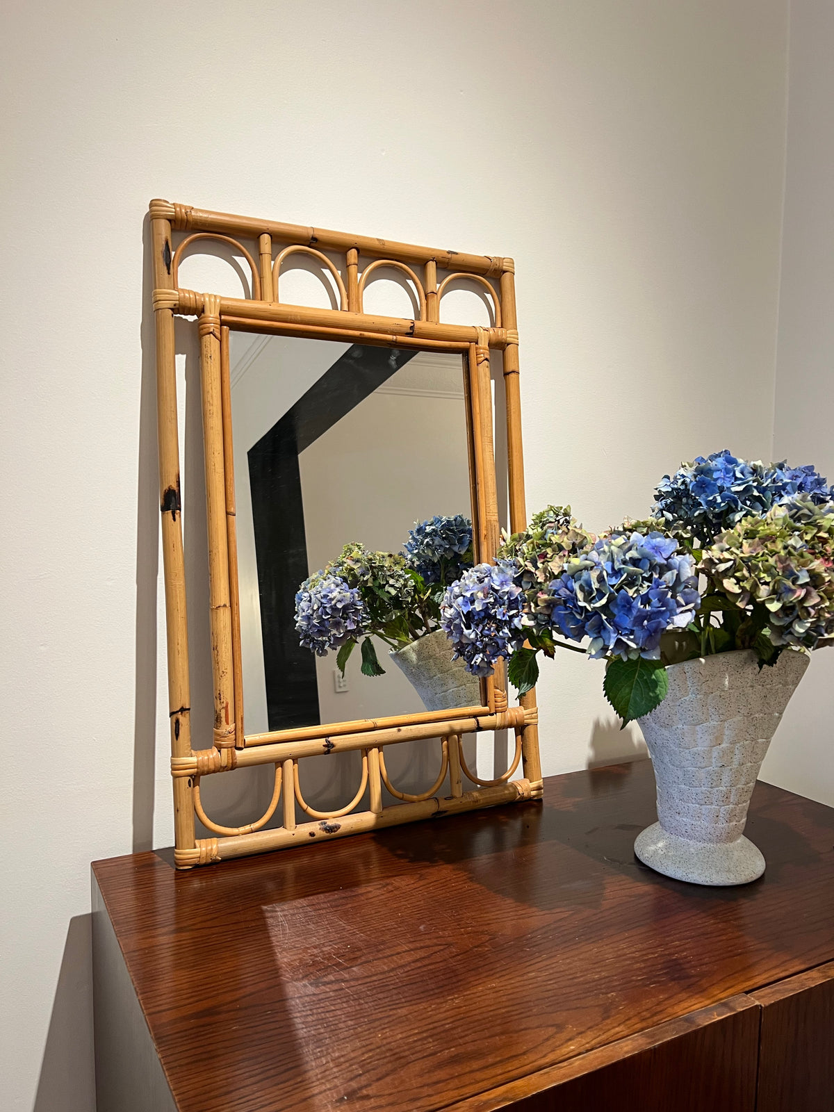 Vintage Cane Mirror