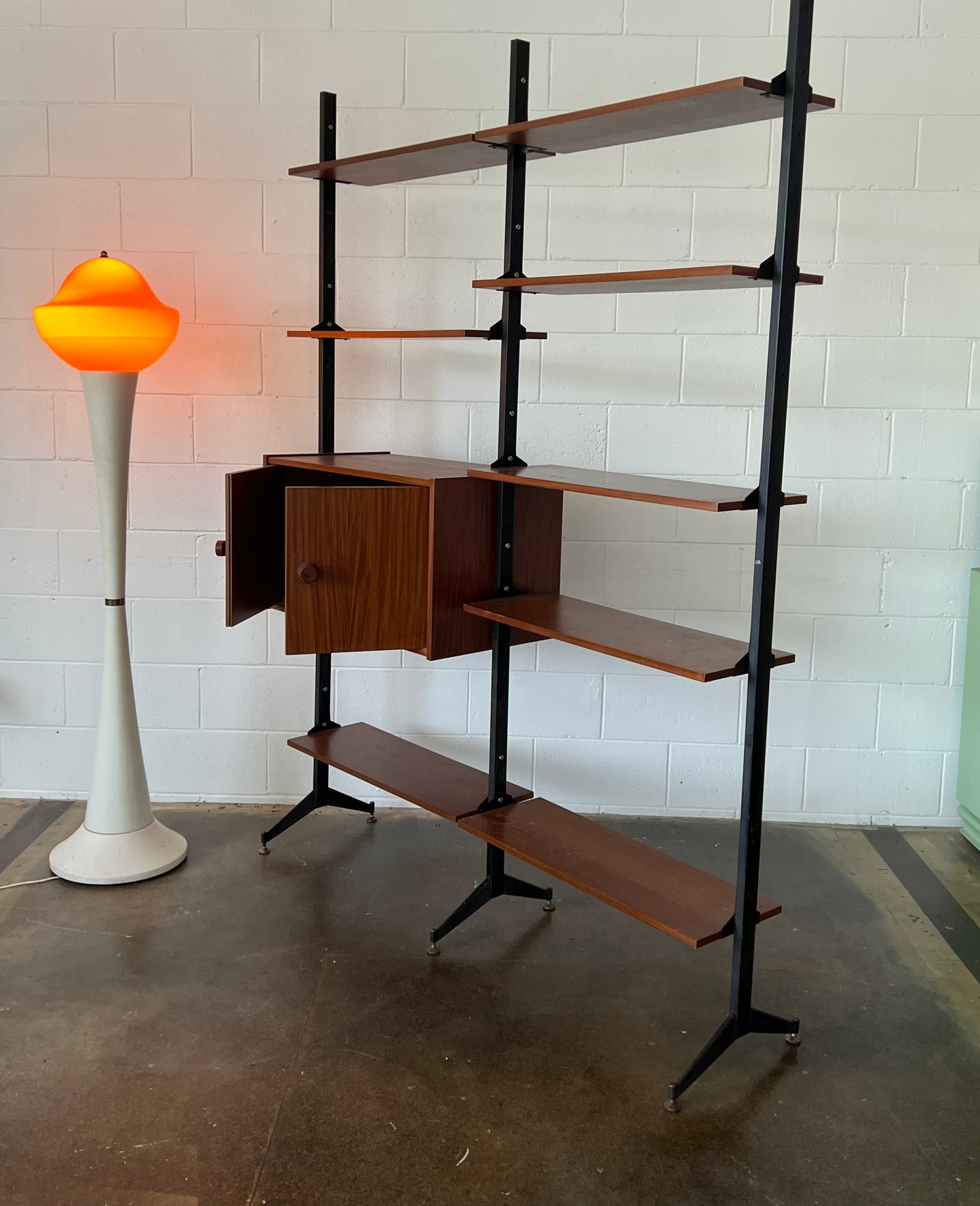 - Mid Century Modern Teak Italian 1960s Bookshelf