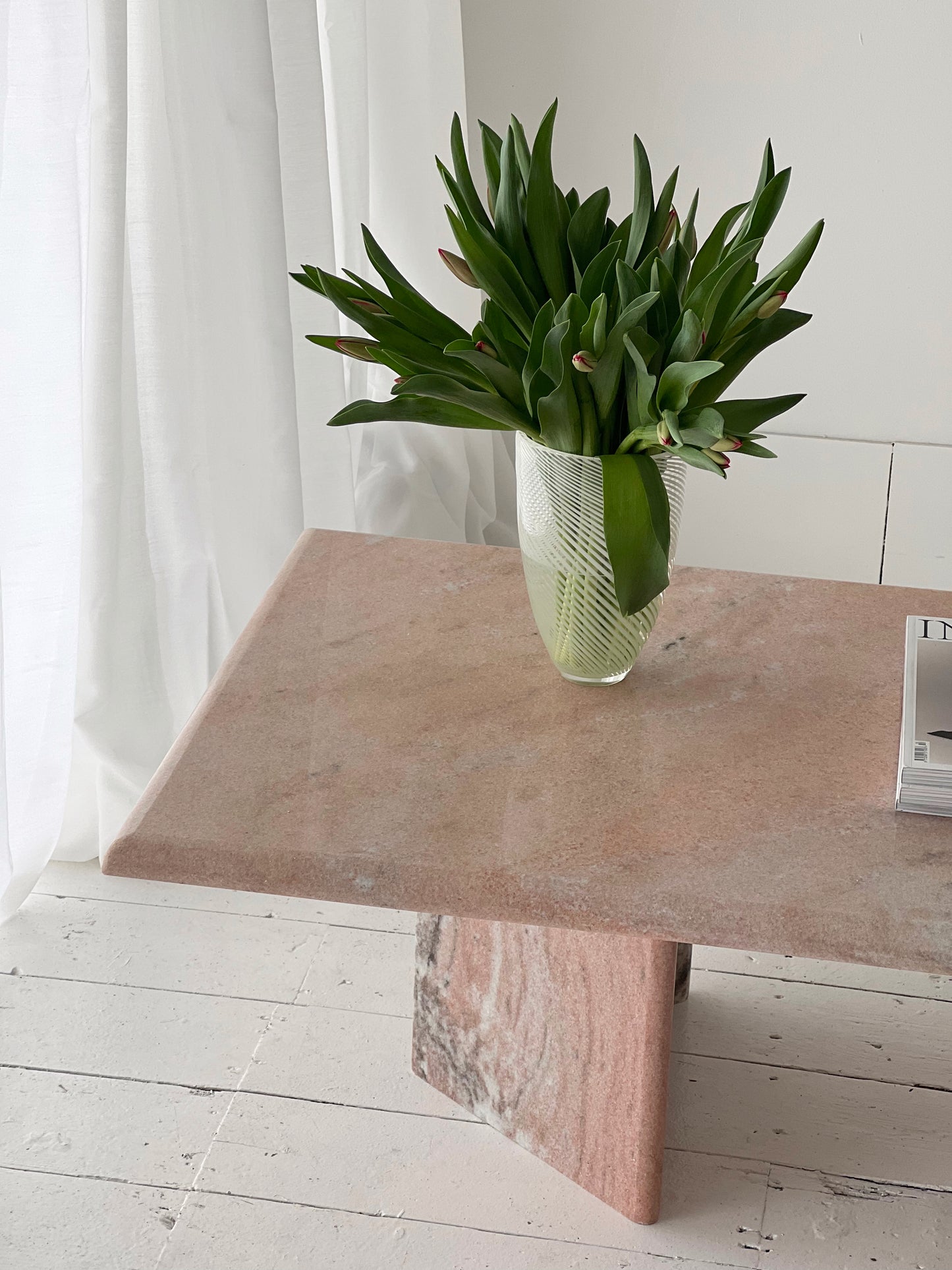 Pink Marble Coffee Table