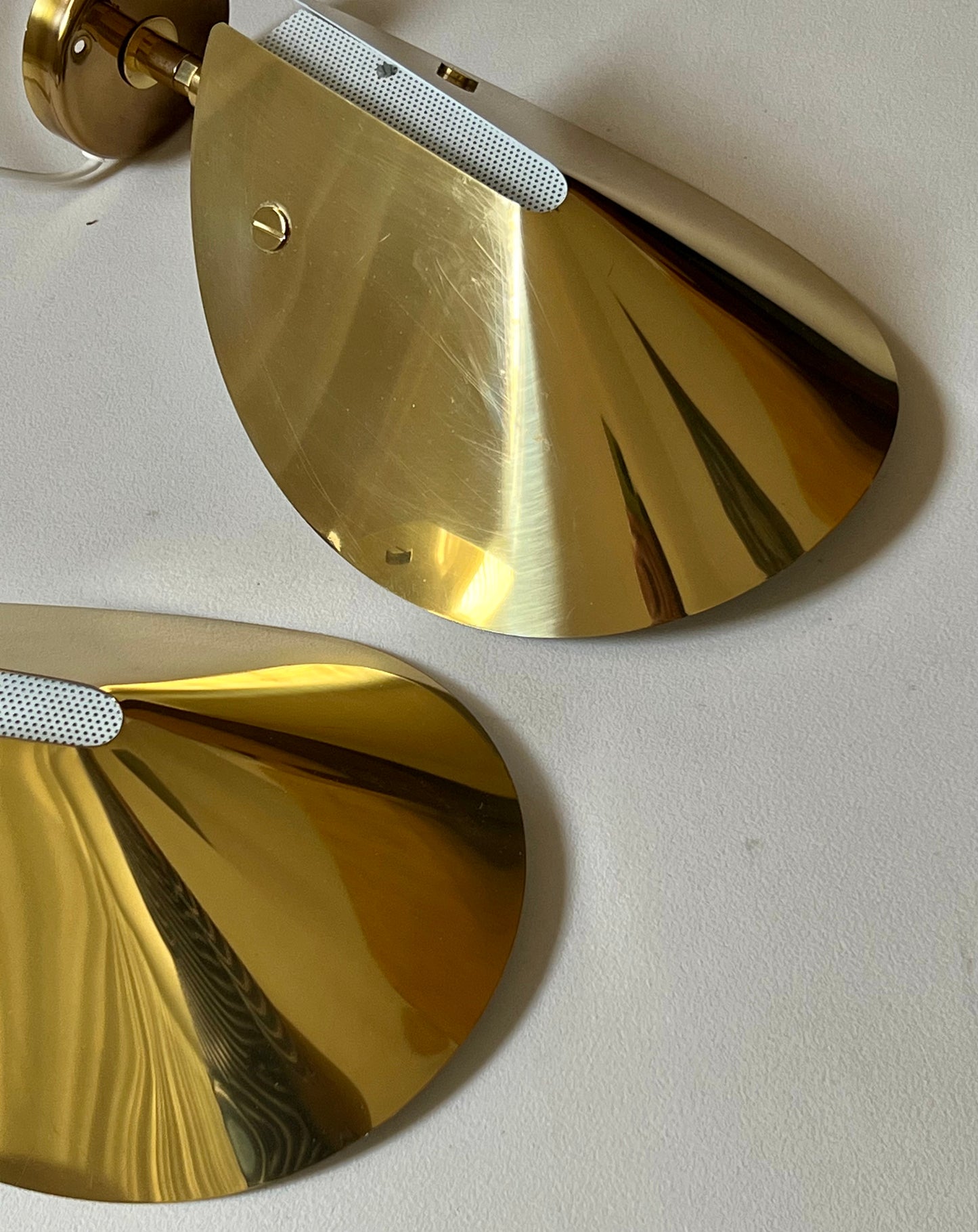 Pair of Vintage Brass Sconces by Aneta, Sweden