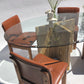 Travertine & Glass Dining Table