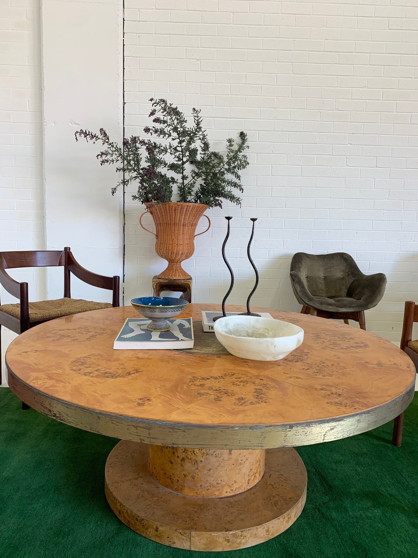 Amazing Vintage Burl Coffee Table