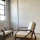 Classic Cane Pretzel Chair in Boucle - Two Available