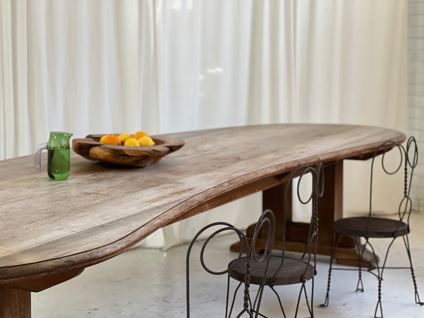 Custom Large Wooden Curved Table