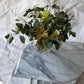 Polished Carrara marble side table