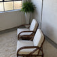 Classic Cane Pretzel Chair in Boucle - Two Available