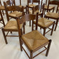 Vintage Timber Rush Dining Chairs - Eight Available