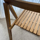 Wooden timber slatted dining chairs