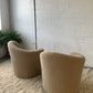 Vladimir Kagan-Style Swivel Chair in Wool Boucle - Two Available