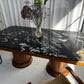 - Custom Marble & Teak Table
