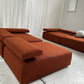 Large Bespoke Rust Boucle Modular Sofa